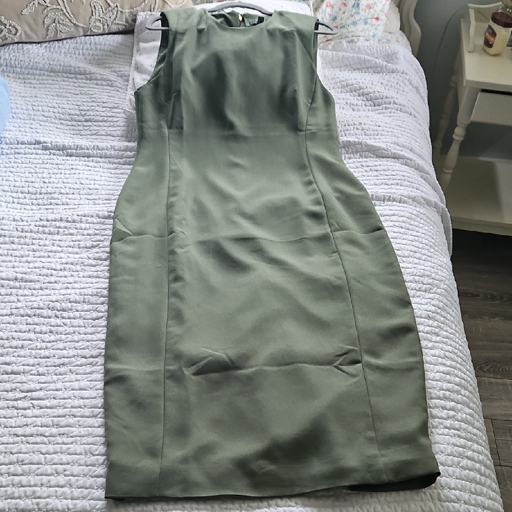 J. Crew Olive Green Midi Dress